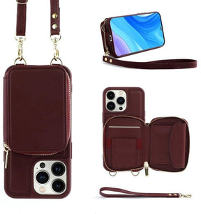 IPhone Convertible Leather Crossbody Wallet Bag So-comfy Red 12 