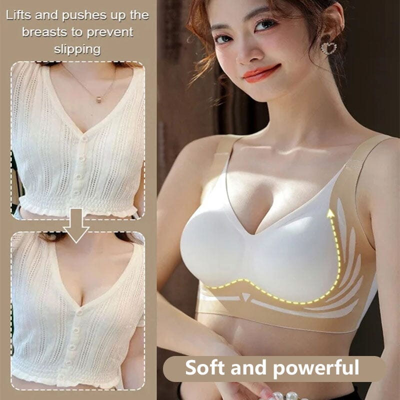 Lifting Anti-Sagging Wire-Free Push-up Bra So-Comfy Beige M(BC) 