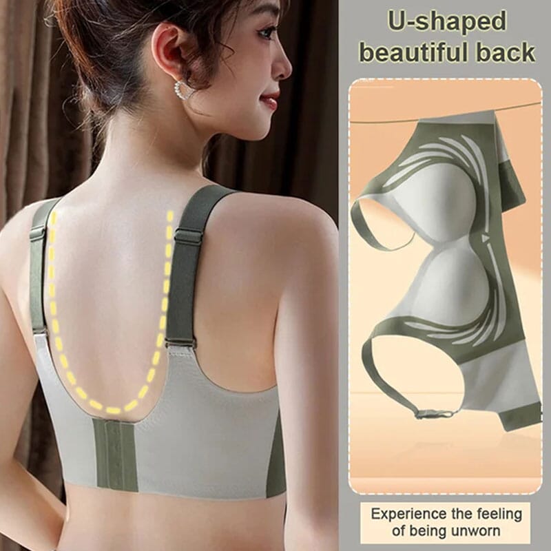 Lifting Anti-Sagging Wire-Free Push-up Bra So-Comfy Green M(BC) 