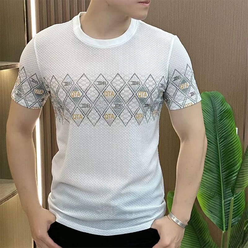 Men's Summer Stretch Ice Silk Printed T-shirt shirt So-Comfy 